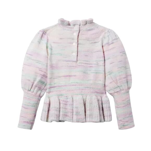 Janie and Jack NWT Marled Peplum Ruffle Sweater - Picture 2 of 4